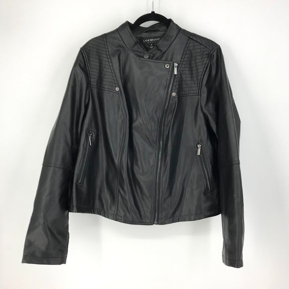 black leather jacket size 20